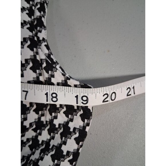 Calvin Klein Womens Houndstooth Sheath Dress Size 14 Black & White Sleeveless - Picture 4 of 8